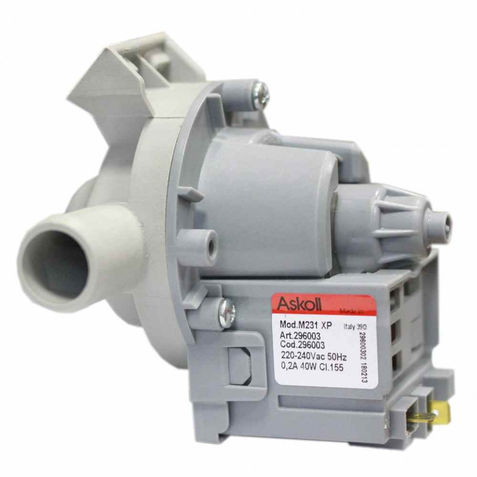 Сливной насос (помпа) для стиральной машины Beko, Indesit, Whirlpool, Askoll M231, 40W, 3 винта, с улиткой в сборе, Р006 Сливной насос (помпа) для стиральной машины Beko, Indesit, Whirlpool, Askoll M231, 40W, 3 винта, с улиткой в сборе, Р006