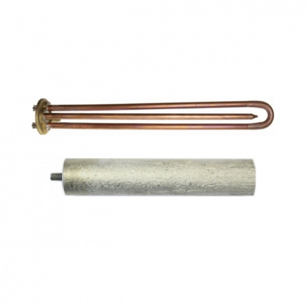 Комплект ТЭН 1,5кВт (1500Вт) RCF для водонагревателя Ariston VLS, Superlux, Simat, трубка под термостат 8мм + анод , 202151K1